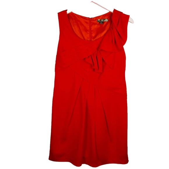 4/$20 Love21 Forever 21 Sleeveless Red Orange Ruffle Dress - Size M - Picture 1 of 5